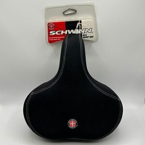 Schwinn Ultra Comfort Contoured Replacement Bicycle Seat Part Black SW75322 NWT